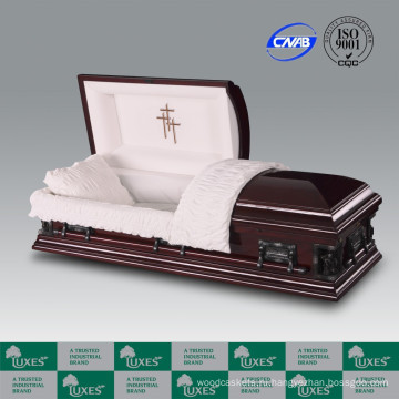 Высокое качество оптовой американский дешевые шпона шкатулка гроб для похорон